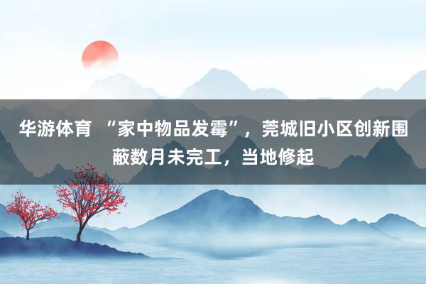 华游体育  “家中物品发霉”，莞城旧小区创新围蔽数月未完工，当地修起