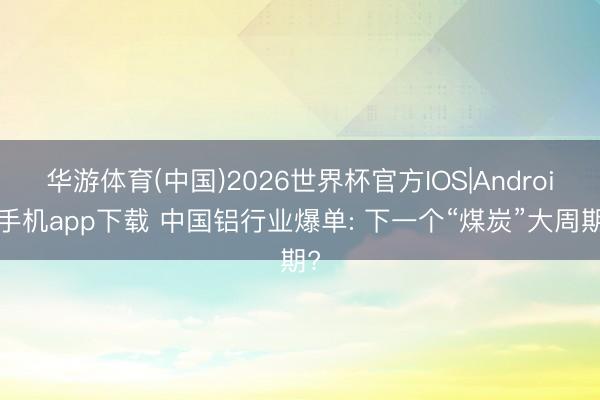 华游体育(中国)2026世界杯官方IOS|Android手机app下载 中国铝行业爆单: 下一个“煤炭”大周期?